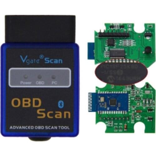 Vgate elm327 V1.5 PIC18F25K80 obd2 bluetooth scanner for Android elm 327 V1.5 Code Reader OBD 2 OBD2 Car Auto Diagnostic Tool