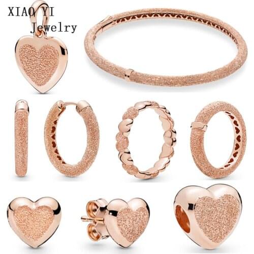 XIAOYI jewelry 2020 s925 11 Classic frosted heart series beaded bracelet original gift high quality wedding jewelry female