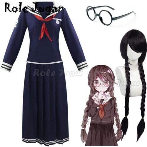 Anime Danganronpa 2 Fukawa Toko Cosplay Costume for Women Super Dangan-Ronpa JK School Uniform Costume With Wig Glasses