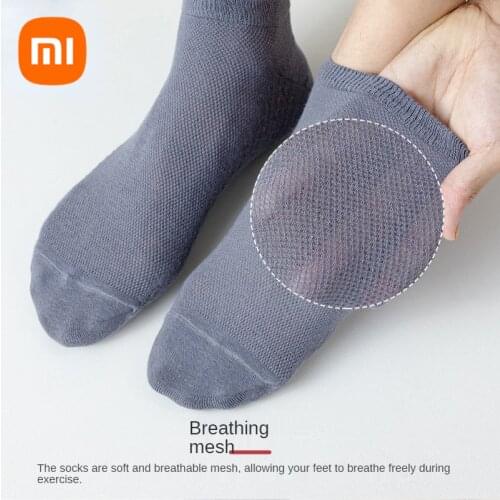 Xiaomi 10/5 Pairs/set Cotton Invisible Mens short Socks Summer Pure cotton mesh Deodorant and sweat Short NakedmenSsocks