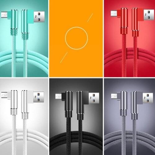 2m Elbow Data Cable Suitable For Android Fast Charge Degree Cable Elbow Cable Metal Type-c Double Data Charging 90 L4T2