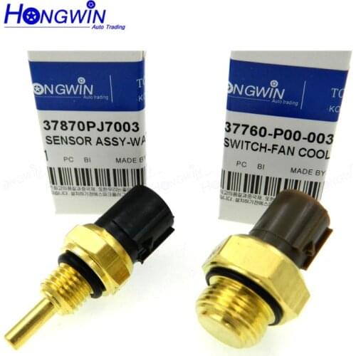 2Pcs Radiator Coolant Water Temp Fan Switch Temperature Sensor For Honda Acura Pilot Odyssey Isuzu 37870-PJ7-003 37760-P00-003