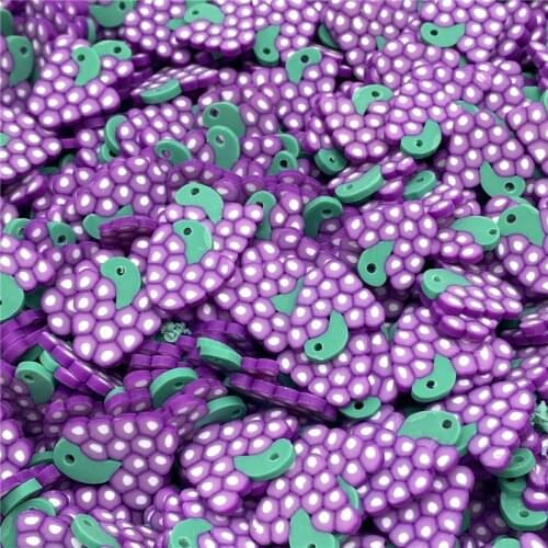 20Pcs/lot 20mm GrapeBeads Flakes Clay Beads Polymer Spacer Beads For Jewelry Making DIY Bracelet Hairpin #A89-18