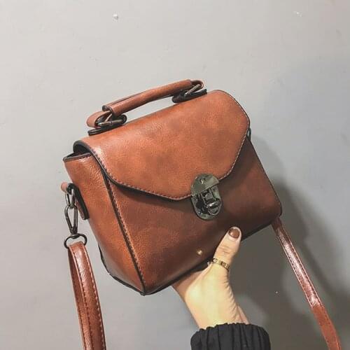 2019 New Vintage Casual Women Flap Fashion Leather Small Package Female Simple Handbags Ladies Shoulder Messenger Crossbody Bag