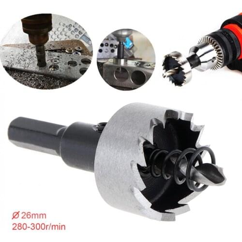 26mm HSS Hole Saw Cutter Drill Bits for Pistol Drills/Bench Drills/Magnetic Drills/Air Gun Drills