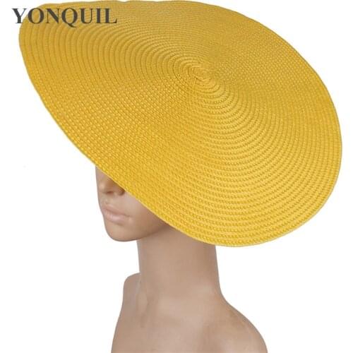 35 CM big size ladies fascinator base imitation straw millinery cap for women wedding DIY hair accessories bride headpiece