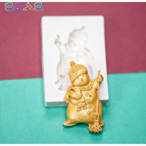 3D Snowman Silicone Mold Cake Baking Molds Lipstick perfume Biscuit Maker Pastry Tools Accessories DIY Chocolate Molds