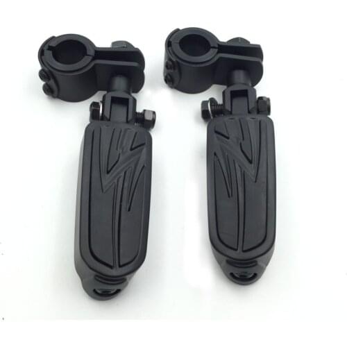 Aftermarket motorcycle parts 1 1/4" Front Flame Foot Pegs Clamps For Suzuki BOULEVARD M90 S50 M50Z C90 M1500 Yamaha Honda BLACK