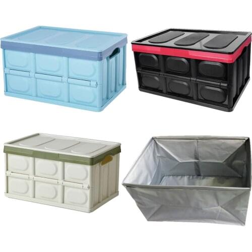 Car Trunk Organizer Box Folding Storage Box Multifunctional Storage Container Portable Boot Organiser For Car Interior Accessory