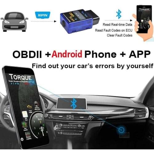 Car Diagnostic Trouble Scanner Mini ELM327 Bluetooth Fault OBD2 Tool Detector Vehicle Car V1.5 Read Code Diagnostic Clear E B1K6