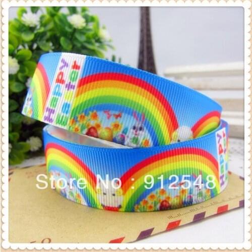 Free shipping 7/8'' 22mm Easter series printed Grosgrain ribbondiy craft materials bow material, DIY craft materials,MD122460