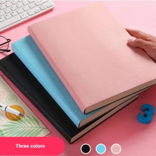 A4 Cornell Note Large Super thicken Planner Diary 416 pages Soft cover lined notebook 3 Color Notepad for school Agenda 2021