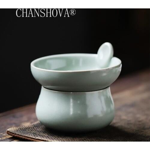 CHANSHOVA Chinese style ceramic handmade tea filters accessories strainer Stainless steel filter tea set China Porcelain H426