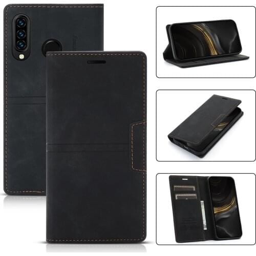 Flip Case For Huawei P Smart 2019 P20 30 P40 Pro Y6 Y7 2019 Mate Honor 10 Lite Magnetic Business Card Leather Wallet Stand Cover