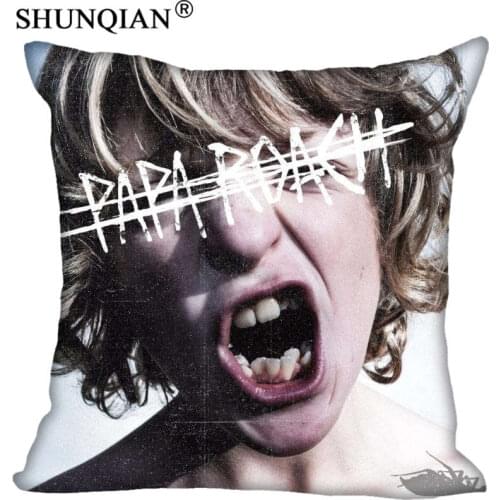 Hot Sale New Custom Papa Roach Square Pillowcases zipper Fashion Custom Pillow Case Cover Decorative 40x40cm