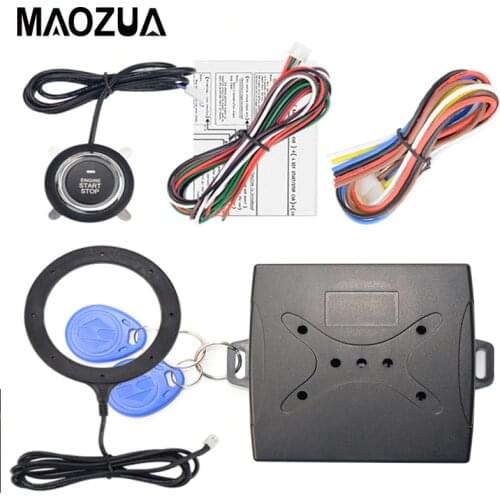 12V Car Start Stop Button Engine Push Start Button Alarm RFID Lock Keyless System Door Push Button Tactile Buttons