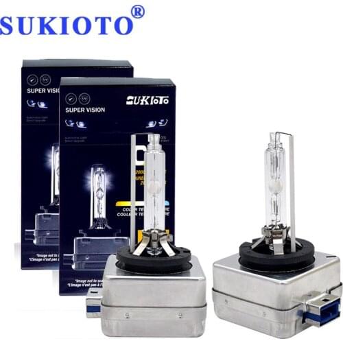 SUKIOTO 2PCS OEM Replacement D8S 55W Xenon Headlight Bulbs 4300K 8000K 6000K D8S Xenon Standard HID Headlamp Light For Car Bulb