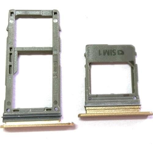 10pcs Dual sim tray For Samsung Galaxy A8 2018 A530 Sim Card Tray Micro SD Memory Card Slot Holder