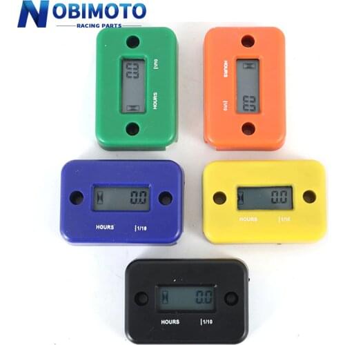 Motorcycle Inductive Digital Hour Meter Waterproof Engine Gauge Hour Meter LCD Display for Bike Motorcycle ATV Boat Offroad