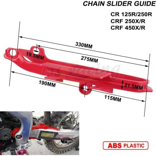 Motorcycle Red Chain Slider Swingarm Guide For Honda CR125R CR250R 00-07 CRF250R 04-09 CRF450R 02-08 CRF250X 04-13 CRF450X