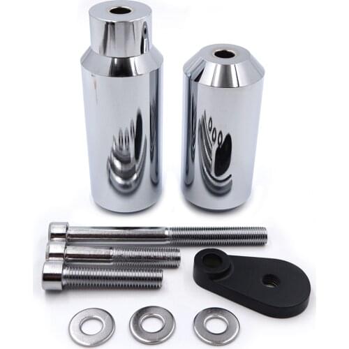 No Cut Frame Slider Crash Protector Chrome For Kawasaki Zx-6R Zx-6Rr 636 2005 Aftermarket Free Shipping Motorcycle Parts