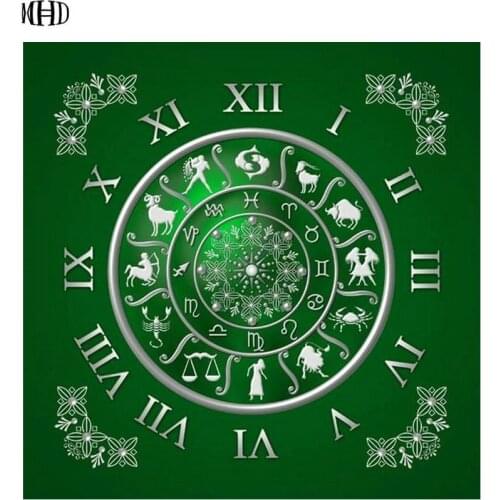 New Arrival "Twelve Constellations" diy Diamond Painting Wall Clock 3D Full Square & Round Rhinestone 5d diy Diamond Embroidery