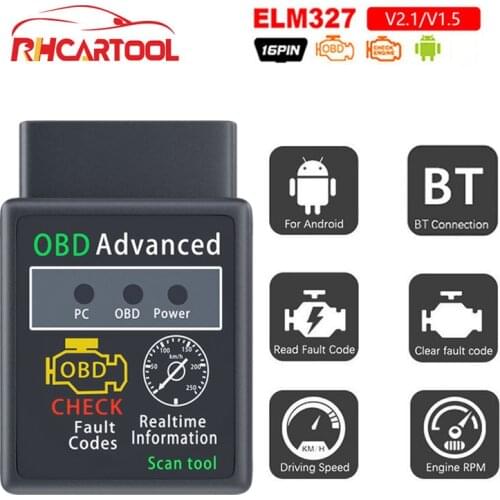 Mini HHOBD ELM327 V1.5 V2.1 Bluetooth ELM 327 OBD2 Car Diagnostic Auto Tool Code Reader Scanner KO ICAR2 AP200 ICAR PRO For BMW