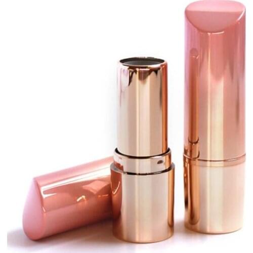 Wholesale 12.1mm Lip Tubes Peach Pink Lipstick Bottle Gradient Pink Gold Lipstick Packing Lip Cosmetic Refillable Bottles