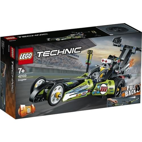 Original LEGO Technic 42103 Dragster Model Kit 2in1 Drag Race Car Hot Road 225 Pieces Traffic Lights Gift for Kids LEGO 42103
