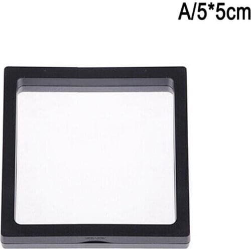 PE Film Jewelry Storage Box Brooch Coin Gems Jewelry Storage Ring Dustproof Transparent Exhibition Box Case Floating Decoration