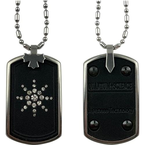 Sunflower White Crystal Anti EMF Protection Pendant Quantum Energy Necklace for Women Men