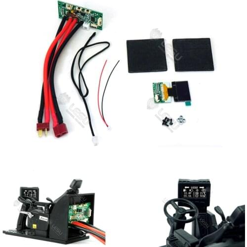 Rc Car Hydraulic Excavator Toys Cab Drive Seat LCD Display For 1/14 Remote Control Model LESU AC360 C374 CARTER VOLVO Komatsu