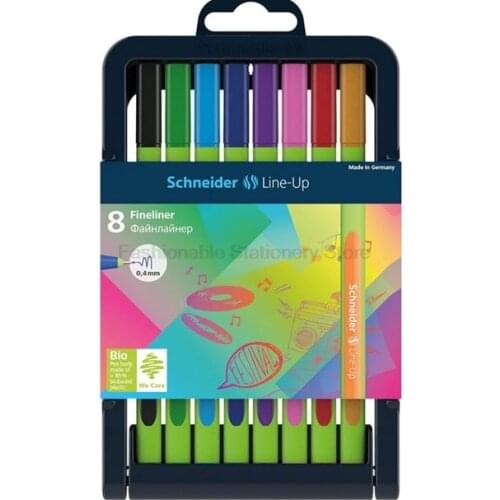 Schneider Line-up 0.4mm Multicolor Fiber needle pen 8 color/set School Office Supplies