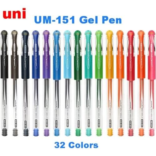 1pcs 32 Colors UM-151 Japan Uni-ball Gel Ink Ballpoint Pen 0.38mm Student Office Signature Pen Office Design