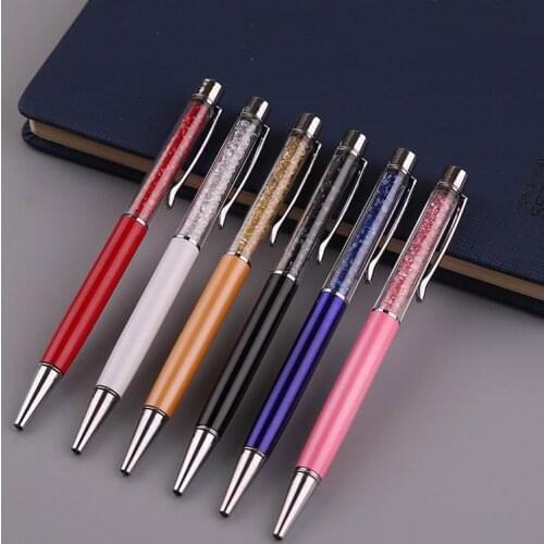 100 PCS Crystal Pen Diamond Ballpoint Pens Stationery Ballpen Caneta Novelty Gift Zakka Office Material School Supplies