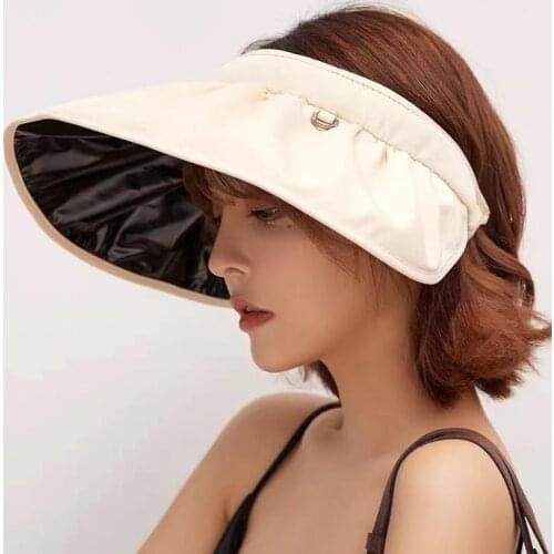 2021 New Big Brim Summer Hats for Women Empty Top Sun Hat Outdoor Sunshade Sunscreen Sun Protection Beach Hat Chapeau Femme