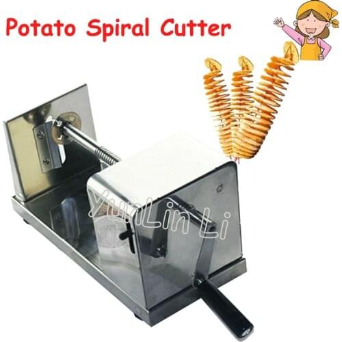 Potato Spiral Cutter Stainless Steel Manual Fruit Vegetable Spiralizer Spiral Potato Cutter Professional Kitchen Tools