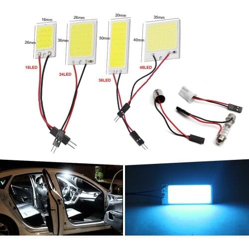T10 C5W C10W LED COB Bulb Festoon 31mm 36mm 69mm 42mm 12V White T10 COB Car LED Light for License Plate Interior Reading Lights
