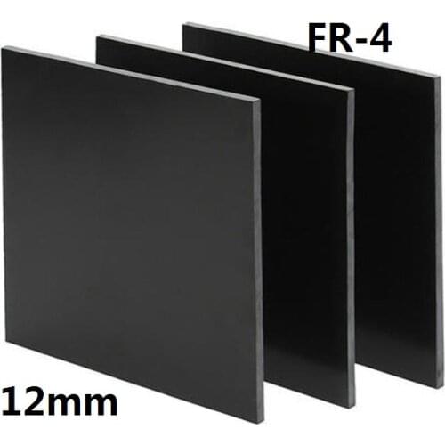 12mm thick black FR4 fiberglass sheet glass fibre plate GFRP GF board black epoxy plate FR-4 Insulation and anti-static sheet