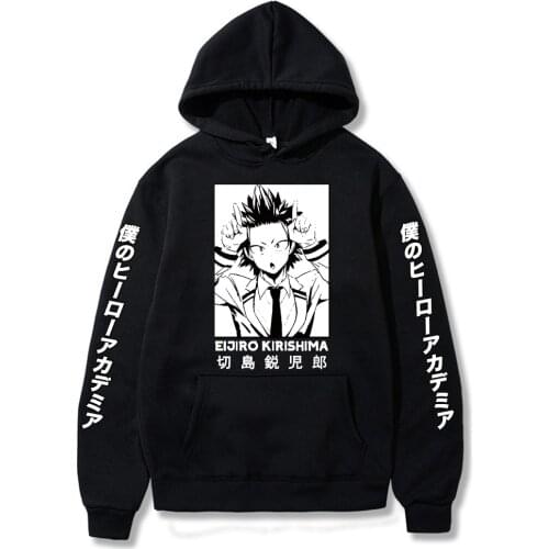 Harajuku Hoodie My Hero Academia Kirishima Eijiro Printed Men/women Hoodie Long Sleeve Sweatshirt