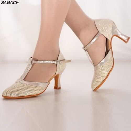 SAGACE Fashion Dancing Waltz Dance Shoe Ballroom Latin Dance Soft Bottom Sandals Sandalia Feminina Beach Summer Shoes Praia C26
