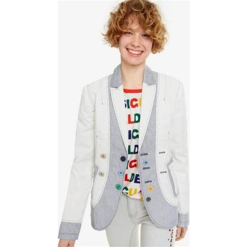 Spanish heavy industry embroidered and stitched spring suit coat