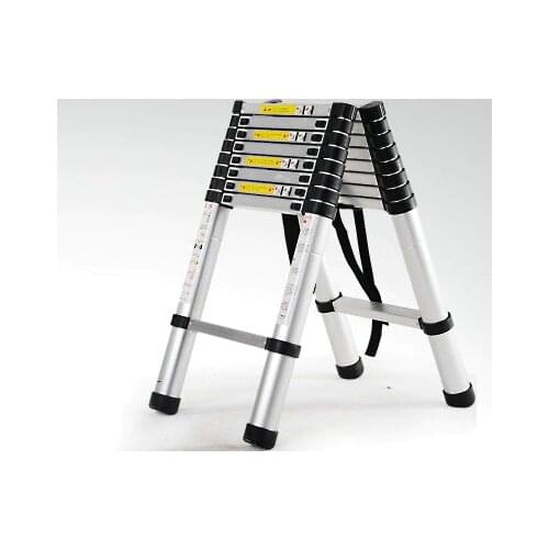 2m retractable folding aluminum herringbone ladder, multi-purpose home/library/engineering ladder