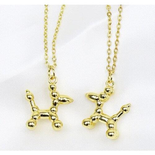 10 Pcs Balloon Dog pendant Necklace Gold Pendant Necklace Fashion jewelry Necklace New design Necklace fashion 85011