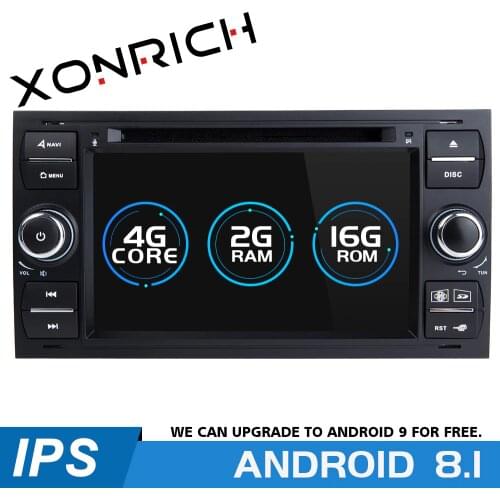 2 din Android 8.1 Car DVD Player Multimedia For Ford Fiesta Ford Focus 2 Mondeo 4 C-Max S-Max FusionTransit Radio GPS Navigation