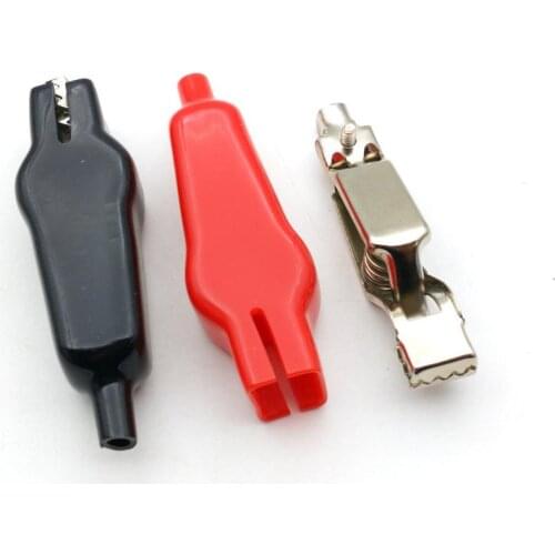 2pcs Alligator Clips Electrical DIY Test Leads Alligator Double-Ended Crocodile Clip Roach Jumper Wire Connector Plug