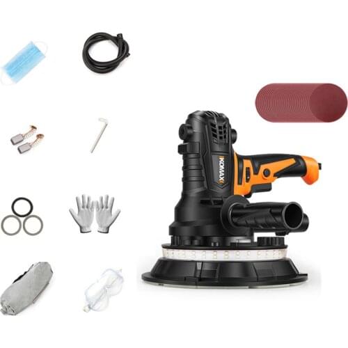 220V Multi-Function Wall Putty Polishing Grinding Machine Dust-Free Self-Priming Electric Sandpaper Machine Putty Two LED Strip