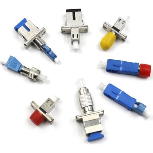 5PCS Flange Optic Fiber Adaptor Simplex female FC SC ST to LC public Fiber Optic Hybrid Adapter