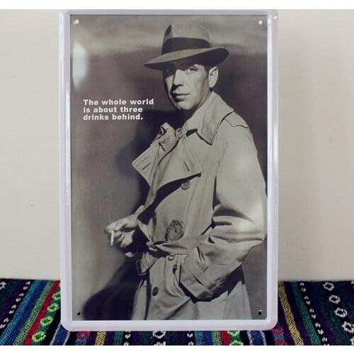 50pcs/lot Metal Sign shabby chic The whole world is about three drinks behind Metal Paintings A-77 Free Shipping