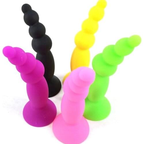 Adult Anal Plug Bead Masturbator Massage Simulation Penis Silicone Mini Butt Sex Accessories for Men Toy